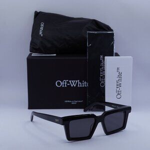Off-White OERI142 WINDSOR 1007 Square Sunglasses – Black/Dark Grey